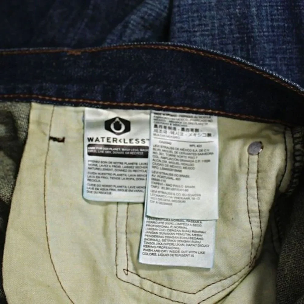 Levi’s 569 Loose Fit Jeans Straight Leg Dark Wash Men's Size 42 X 31.5 (Altered)
